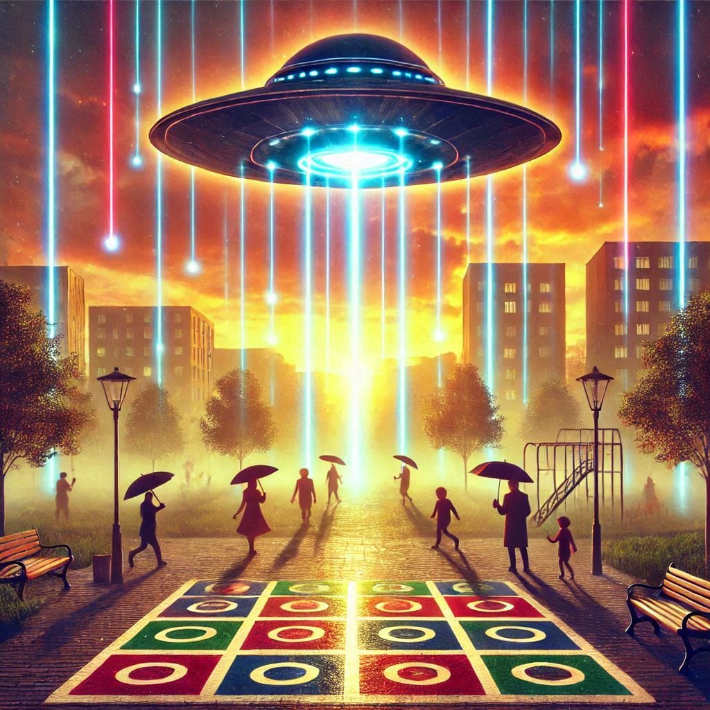 Laser Rain Launching UFOs